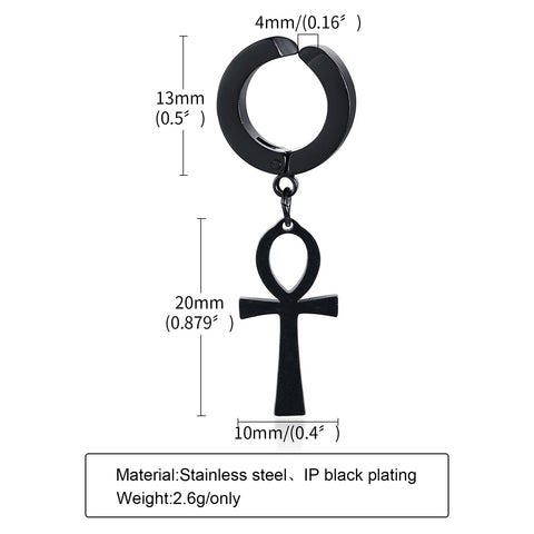 Black Stainless Steel Ear Accessory