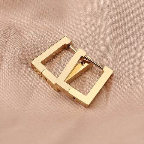 Stainless Steel 3 Color Mini Geometric Earrings