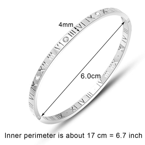 2020 Trendy Crystal Bracelets for Women Fashion Bangle Bracelet Titanium Love Pulseiras Stainless Steel Bangles Feminina Jewelry