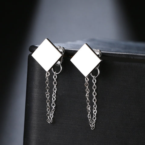 Stainless Steel Earrings 2022 Trend Cross Geometric Element Stars Heart Fashion Tassel Chain Earrings For Women Jewelry Friends