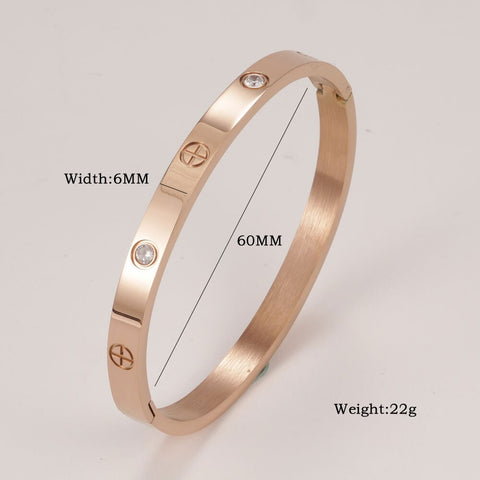 XUANHUA Stainless Steel Cuff Bracelets Bangles For Women Fashion Jewelry Charm Jewelry Accessories Crystal Bracelet loves