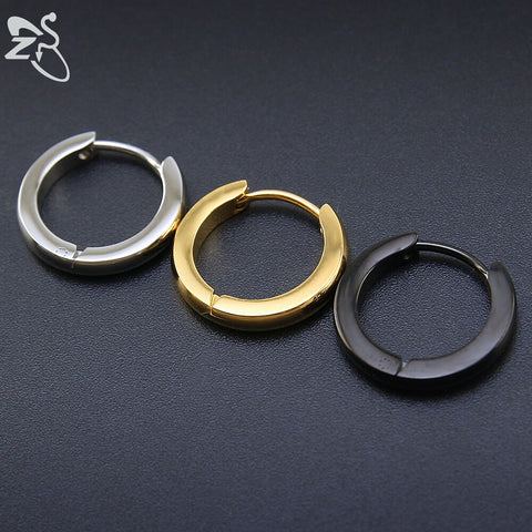 Small Hoop Earrings Women Circle Earrings Men High Polish Stainless Steel Round Earrings Jewelry Men Ear Piercing Bijoux Jewelry