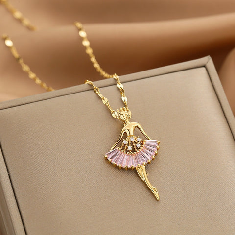 Women Zircon Jewelry Pendant Necklace