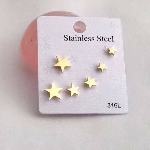 Stainless Steel Earrings Small Cute Butterfly Star Moon Heart Stud Earrings Set Punk Piercing Earing Women&#39;s Minimalist Jewelry