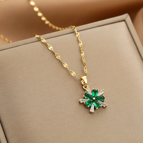 Women Zircon Jewelry Pendant Necklace