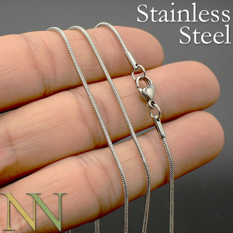 20 Pcs- Stainless Steel Necklace Chain, Tarnish Free Gold Necklaces for Women, 1.2mm Snake Chain for Necklace for Jewelry Making