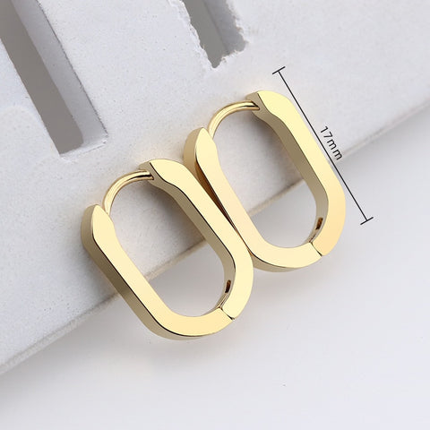 Stainless Steel 3 Color Mini Geometric Earrings