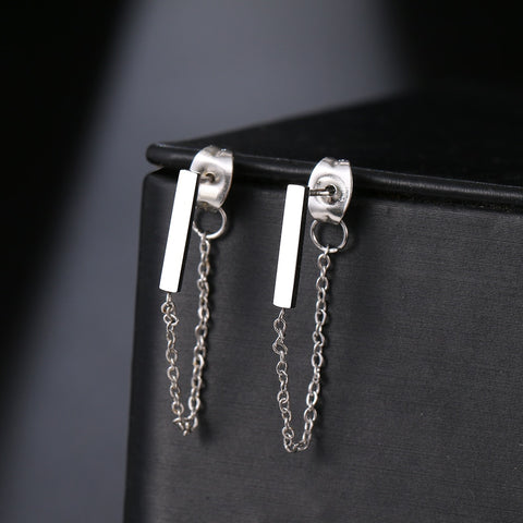 Stainless Steel Earrings 2022 Trend Cross Geometric Element Stars Heart Fashion Tassel Chain Earrings For Women Jewelry Friends