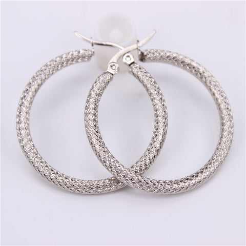 Stainless steel Hoop earrings 3mm Comfortable wear 15mm 24mm 35mm size Exquisite and cute Free shipping LH893