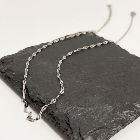 Peri'sbox Non Tarnish Stainless Steel Hollow Thin Chain Necklace 18 K Simple Link Chain Women Jewelry Collar Wholesale