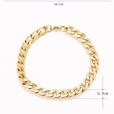 CACANA Stainless Steel Chain Bracelets For Man Women Gold Silver Color For Pendant 2.3NK Donot Fade Jewelry N1764