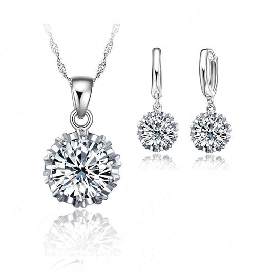 Best Newest Design Jewelry Sets 925 Sterling Silver  Fashion Wedding Jewelrys  Earrings Pendant Necklaces Free Shipping