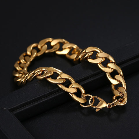 CACANA Stainless Steel Chain Bracelets For Man Women Gold Silver Color For Pendant 2.3NK Donot Fade Jewelry N1764