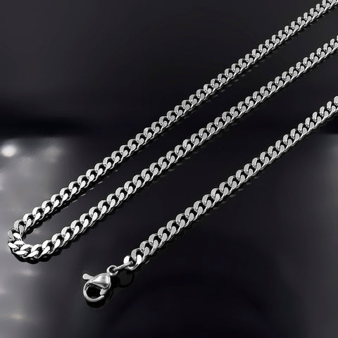 ATGO (40-70cm) to choose, 3mm wide,Chain Necklace,Stainless Steel Necklace Men,wholesale accessories BN001