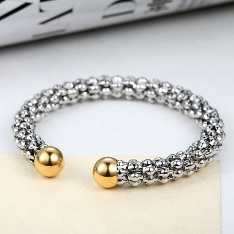 High Quality Hollow bracelet Shape Stainless Steel Gold Colour Cuff Bangles Fashion Love Bracelets For Women Jewelry Wholesale