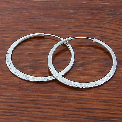 High Quality Hoop Earrings 925 Sterling Silver 5.0cm Circle Earrings Fashion Jewelry Wholesale Factory Direct Sales