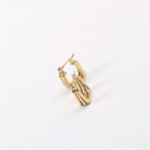 Trendy Earring PVD Hollow Drop Earring Stainless Steel Tarnish Free Jewelry Wholesale