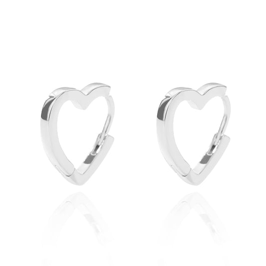 Heart Hoop Earrings For Women Stainless Steel Gold Silver Color Circle Hoops Earrings 2021 Trend Jewelry Valentine&#39;s Day Gift