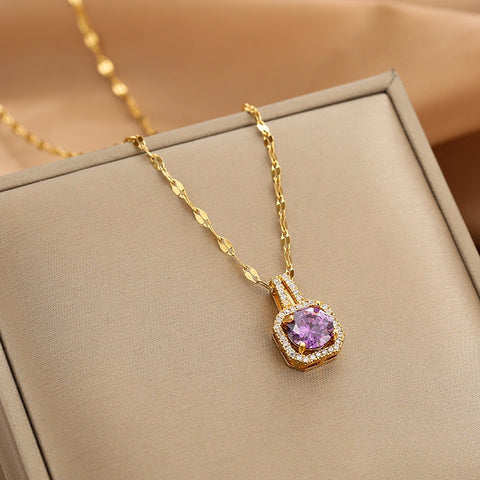 Women Zircon Jewelry Pendant Necklace