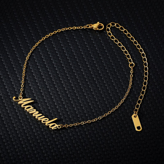 Custom Name Anklets For Women Gold Stainless Steel Customized Ankle Bracelet On The Leg Jewelry Female Personalized Foot Chain