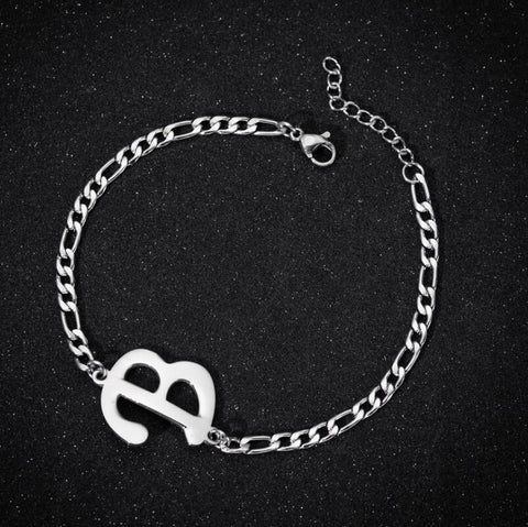 Personalize Initial Bracelets Bangles A-Z 26 Letters Alphabet Charm Bracelet for Women Stainless Steel Jewelry Name Pulseiras