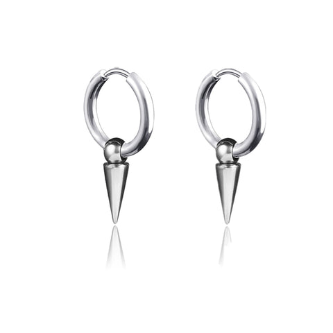 New Punk Stainless Steel Chain Hoop Earrings