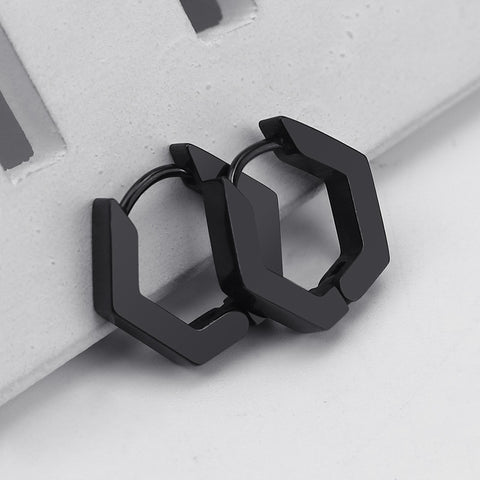 Stainless Steel 3 Color Mini Geometric Earrings