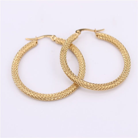 Stainless steel Hoop earrings 3mm Comfortable wear 15mm 24mm 35mm size Exquisite and cute Free shipping LH893