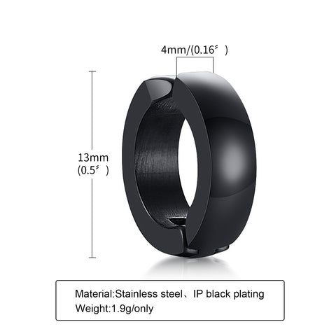 Black Stainless Steel Ear Accessory