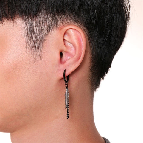 Black Stainless Steel Ear Accessory