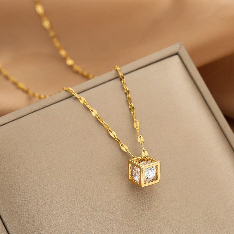 Women Zircon Jewelry Pendant Necklace