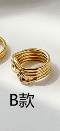 Tarnish Free Waterproof Stainless Steel Twist Rings For Women Braided Twisted Signet Chunky Dome Ring Stacking Band Jewelry