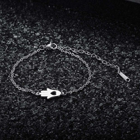 AAAAA Quality 100% Stainless Steel Hamsa Hand Charm Bracelet for Women Female Never Tarnish Jewelry Bracelets Fabulous Bracelet