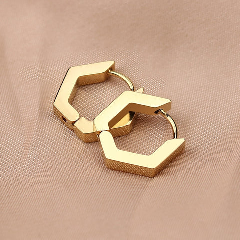 Stainless Steel 3 Color Mini Geometric Earrings