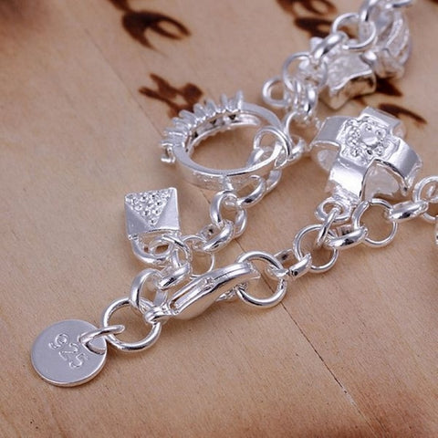 925 Silver Color Jewelry fashion Bracelets