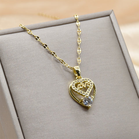 Women Zircon Jewelry Pendant Necklace