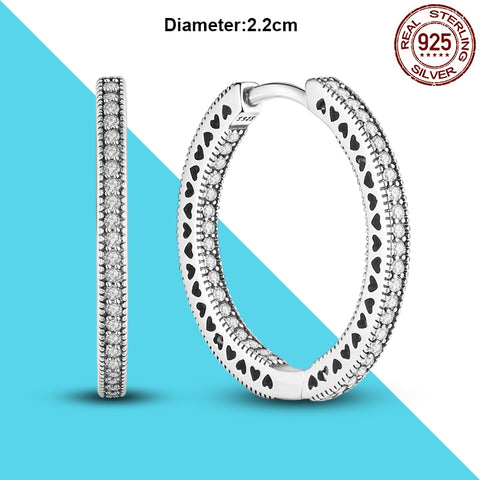 Women Charm Double Hoop Earrings