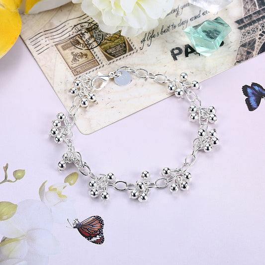 Beautiful 925  silver bracelets nice for wedding women chain Bracelet Charm beads fashion gorgeous jewelry wholesale