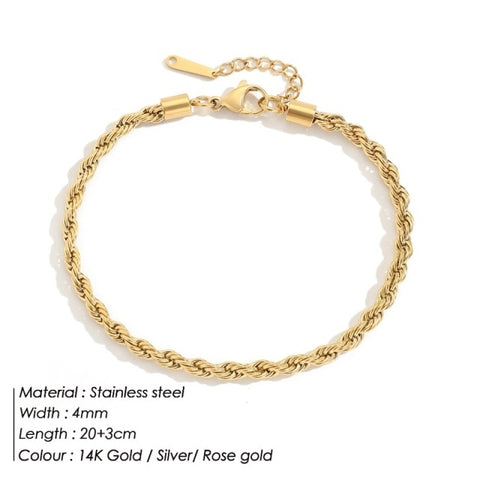 Women Stainless Steel Snake Chain Anklet