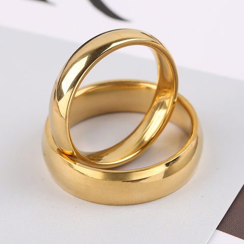 Fashion Style Smooth Stainless Steel Rings