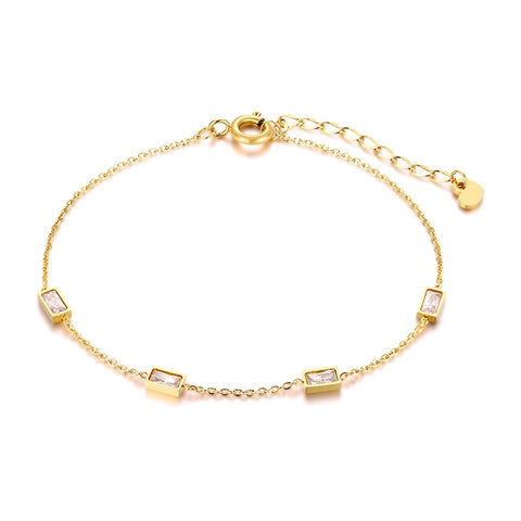 Women Ultra Thin Chain Link Cross Bracelet