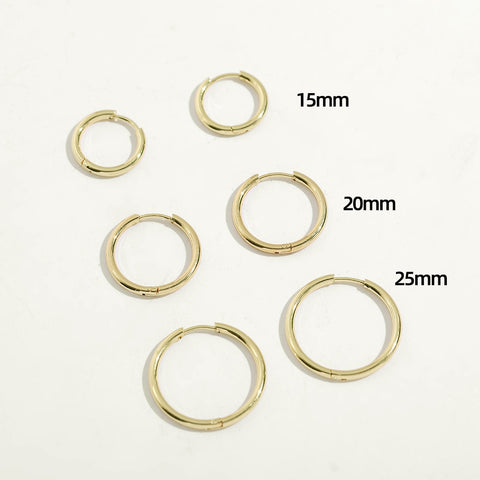 Women Gold Color Small Hoop Earrings