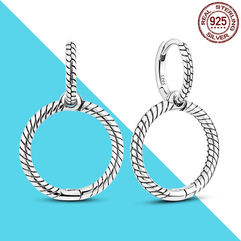 Women Charm Double Hoop Earrings