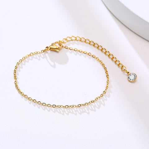 Women Ultra Thin Chain Link Cross Bracelet