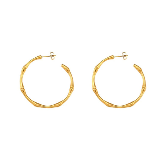 2022 New Waterproof Tarnish Free Stainless Steel Jewelry Oversize Gold Hoop Earrings For Woman Female Ear Rings Large 